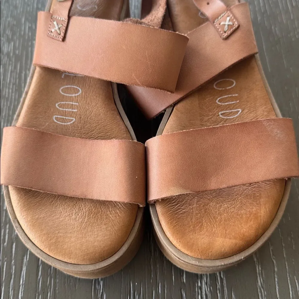 Musse & Cloud Natural Tan Strappy Sandals Platform Casual Boho Women’s Size EU37